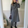 Grey coat 90% lana