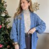 Cardigan azzurro e lurex Molly