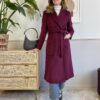 Cappotto slim con cintura BORDEAUX Susy Mix