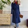 Cappotto slim con cintura BLU Susy Mix