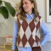 Gilet scollo a V con rombi  Susymix