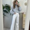 Jeans bianco orlo alto Susy Mix 190