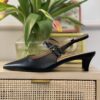 Slingback a punta NERE 32