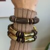 Set bracciale legno e oro