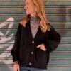 Maxi cardigan Nero misto lana HaveOne 020