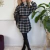 Abito maxi camicia tartan con cintura SusyMix 188