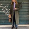 Cappotto diritto Vicolo doppiopetto verde