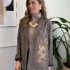 Maxi blazer scozzese con topolino patch SusyMix 199