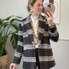 Blazer scozzese moro/panna/mattone e nera SusyMix 365