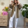 Barn Jacket con cappuccio kaki 39