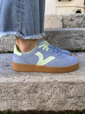 Victoria Smash suola caramello CELESTE-VERDE FLUO 116