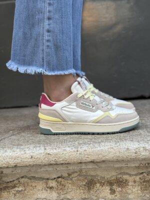 Victoria 1985 pelle/nylon CREMA-FUXIA 128