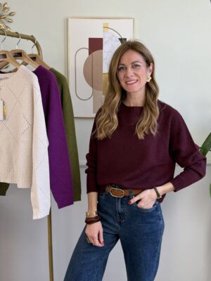 Pull 100% lana  rombi traforati Motel 538