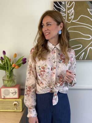 Camicia flowers con nodo SusyMix 178