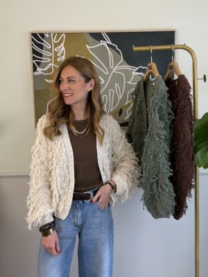 Cardigan cropped con frangette HaveOne 005