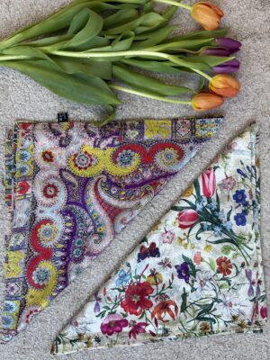 Foulard seta/viscosa in fantasia reversibile