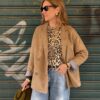 Giacca beige effetto scamosciato Tensione In 22