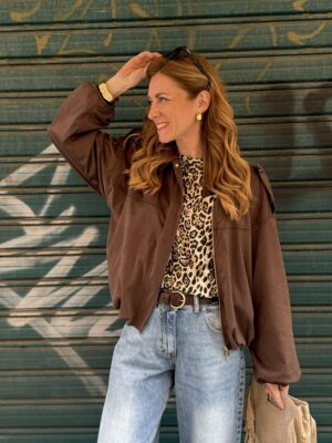 Bomber in eco dainetto moro Susymix 879