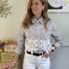 Camicia bastoncini e pizzo bianco SusyMix 76