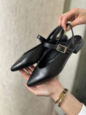 Slingback a punta Nera