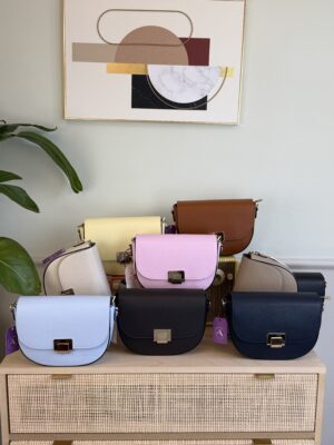 Borsa mezza Luna in pelle