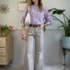Jeans palazzo svasato sul fondo Susy Mix 190 Beige