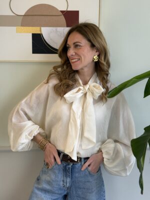 Camicia fiocco Bianco Tensione In 444