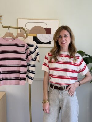 Maglia a filo rigata manica corta SusyMix 128