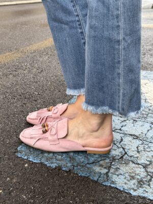 Indianini mules eco-camoscio SusyMix Rosa