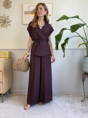 Set gilet kimono & panta gonna Melanzana SusyMix 219