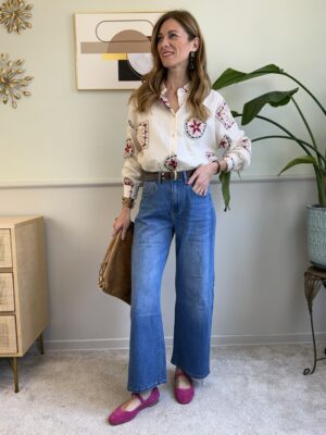 Jeans crop e pence laterale 590