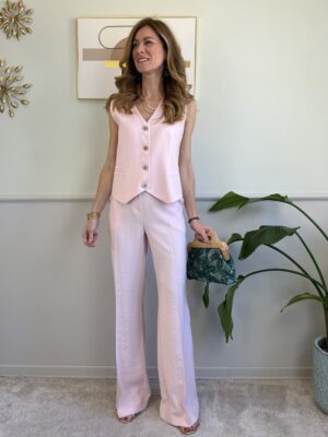 Set gilet e panta palazzo SusyMix 52 ROSA