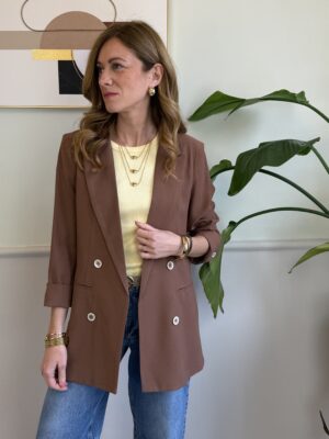 Giacca manica risvolto SusyMix 52 TABACCO