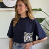 Tee taschina paillettes Tensione In 112 BLU