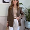 Blazer fango/kaki manica 7/8 SusyMix 496
