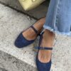 Ballerina in pelle scamosciata Blu