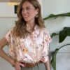 Maxi camicia pesca a scatolina fantasia micro fiori SusyMix 322