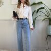 Straight denim orlo taglio vivo Molly 169