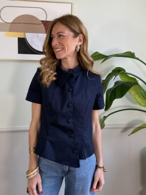 Giacca chiusura sbieca Blu Tensione In 719