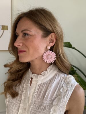Orecchini margherita rosa