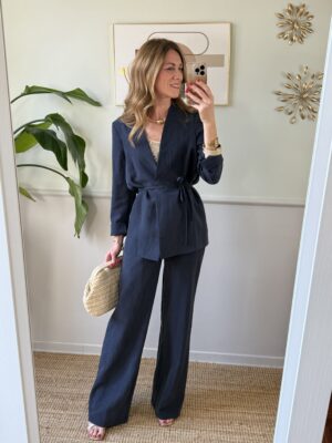 Tailleur in cupro Blu SusyMix 325