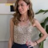 Canotta paillettes Oro SusyMix 109