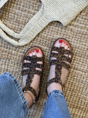 Sandalo maculato in vera pelle Wedo