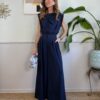 Set blusa pantalone in cupro SusyMix 387 BLU