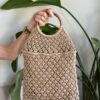 Borsa corda intrecciata Beige