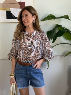Shorts sfrangiato jeans elasticizzato SusyMix 211
