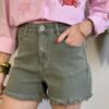 Shorts sfrangiato jeans VERDE SusyMix 521