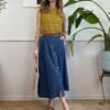 Gonna svasata in jeans con bottoni 031