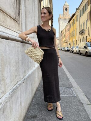 Set crochet top & gonna SusyMix 230 MORO