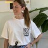 T-shirt girocollo tasca paillettes SusyMix 078 BIANCA